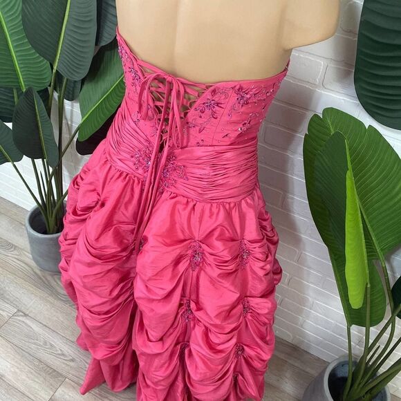 Juliet Fashion Milex pink strapless lace up ball gown - Picture 6 of 12